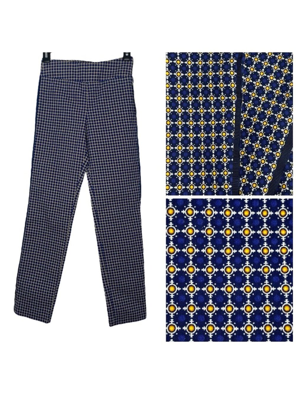 Margaret M Stitch Fix Pants Size XS Geometric Slimming Straight Leg Pull On